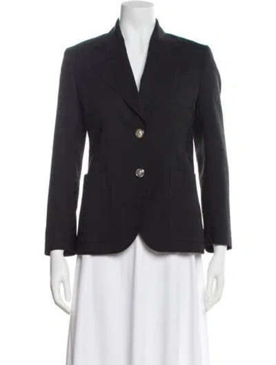 Pre-owned Versace Virgin Wool Blazer In Black