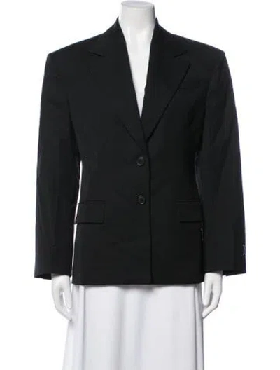 Pre-owned Versace Virgin Wool Blazer In Black