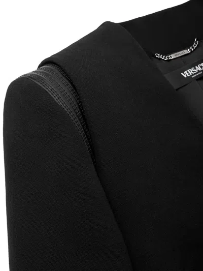Versace Virgin Wool Blazer In Black