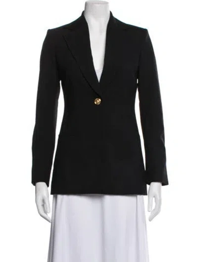 Pre-owned Versace Virgin Wool Blazer In Black