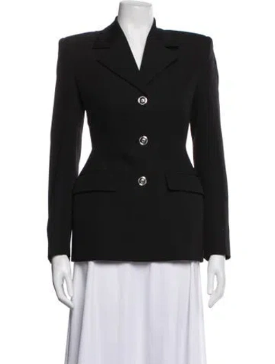 Pre-owned Versace Virgin Wool Blazer In Black