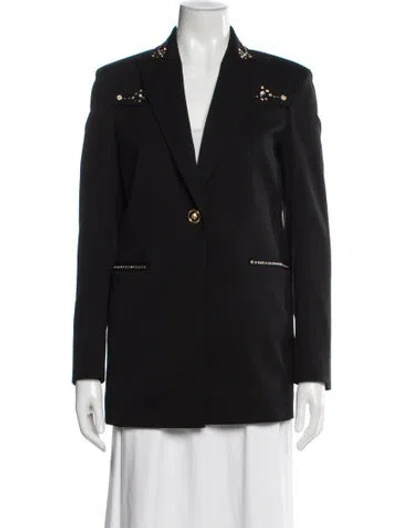 Pre-owned Versace Virgin Wool Blazer In Gray