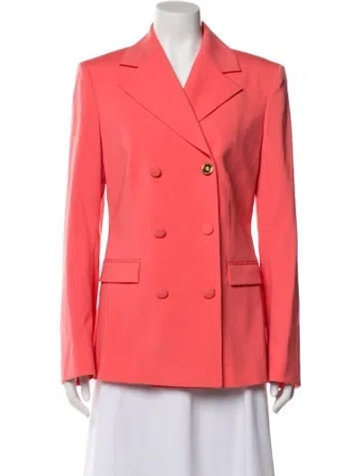 Pre-owned Versace Virgin Wool Blazer In Orange