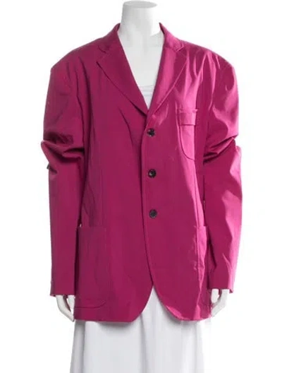 Pre-owned Versace Virgin Wool Blazer In Pink