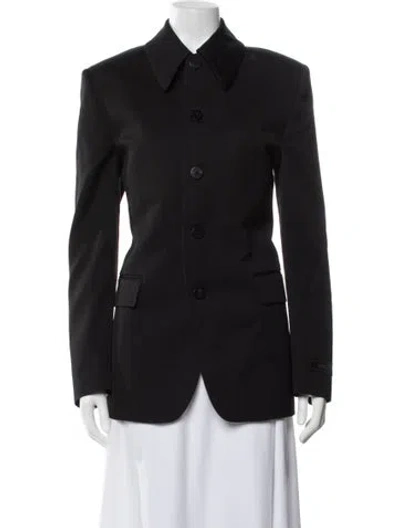 Pre-owned Versace Virgin Wool Blazer W/ Tags In Black