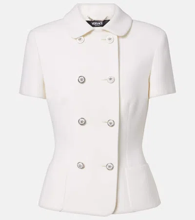 Versace Virgin Wool Blazer In White