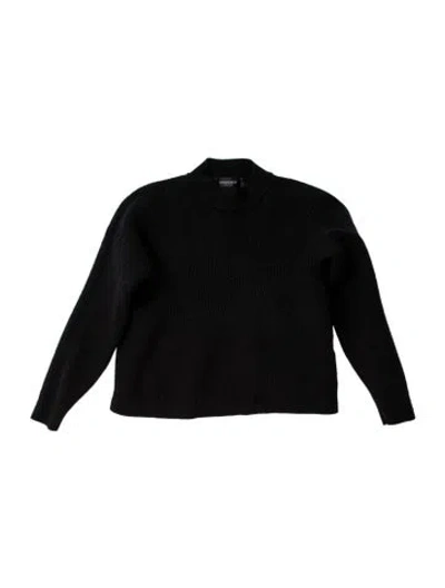 Pre-owned Versace Virgin Wool Collar Pullover In Blue