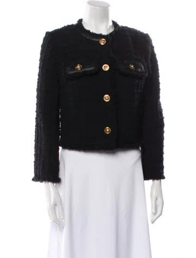 Pre-owned Versace Virgin Wool Evening Jacket In Black