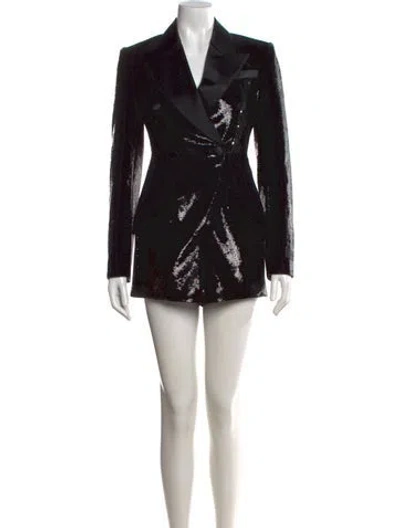 Pre-owned Versace Virgin Wool Jumpsuit W/ Tags In Black