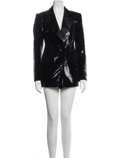 Pre-owned Versace Virgin Wool Jumpsuit W/ Tags In Black