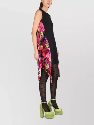 Versace Virgin Wool Knee-length Dress In Multi