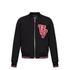 Versace Patch Bomber Jacket Men In Black