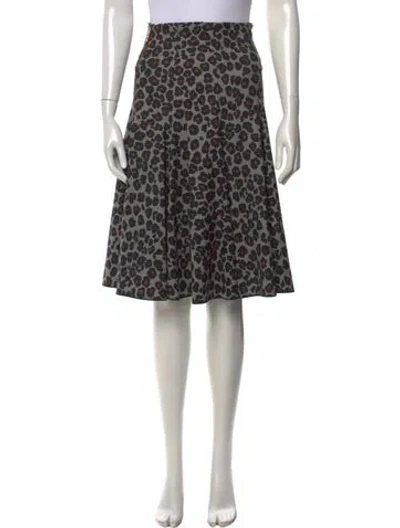Pre-owned Versace Virgin Wool Midi Length Skirt W/ Tags In Black