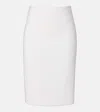 Versace Virgin Wool Midi Skirt In White