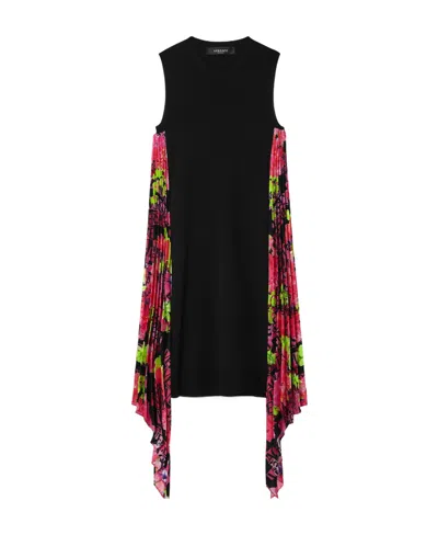 VERSACE VERSACE ORCHID PRINTED DRESS