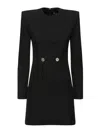 Versace Hourglass Grain-de-poudre Minidress In Black
