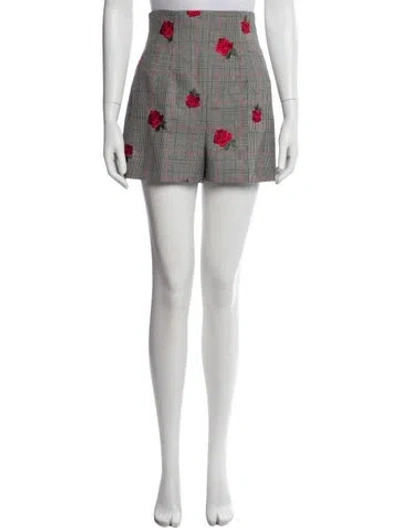 Pre-owned Versace Virgin Wool Mini Shorts W/ Tags In Multi
