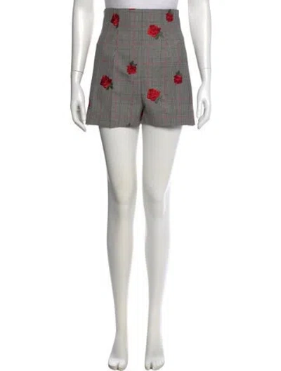 Pre-owned Versace Virgin Wool Mini Shorts In Yellow