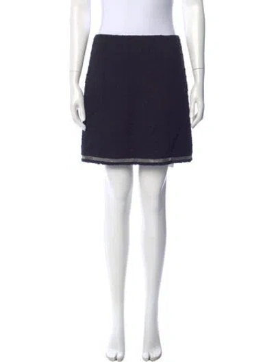 Pre-owned Versace Virgin Wool Mini Skirt In Gray
