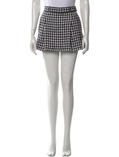 Pre-owned Versace Virgin Wool Mini Skirt In Multi