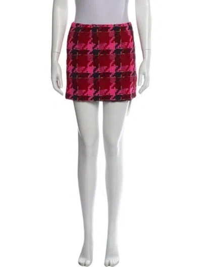 Pre-owned Versace Virgin Wool Mini Skirt In Pink