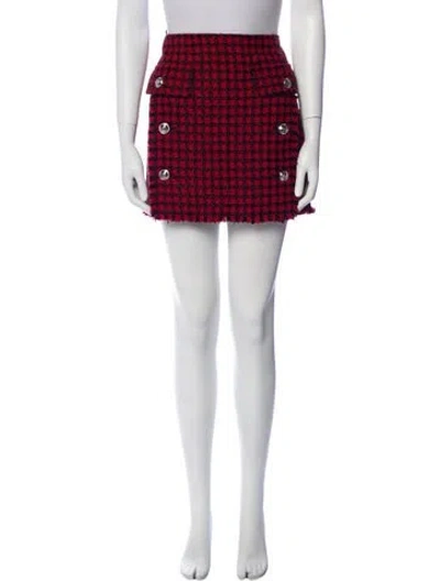 Pre-owned Versace Virgin Wool Mini Skirt In Purple