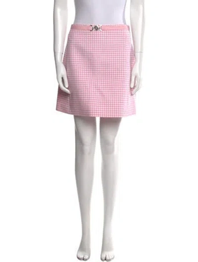 Pre-owned Versace Virgin Wool Mini Skirt W/ Tags In Multi