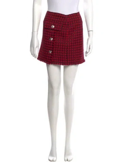 Pre-owned Versace Virgin Wool Mini Skirt W/ Tags In Pink