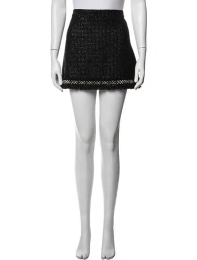 Pre-owned Versace Virgin Wool Mini Skirt In White