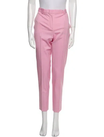 Pre-owned Versace Virgin Wool Skinny Leg Pants In Purple