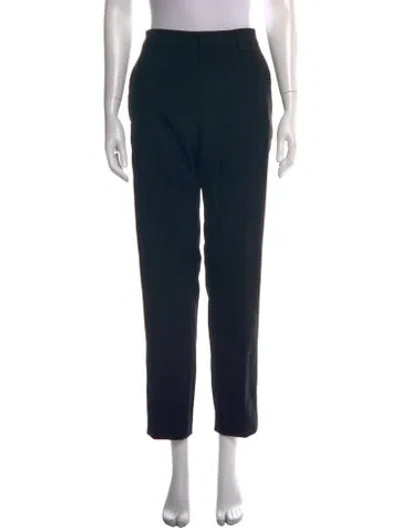 Pre-owned Versace Virgin Wool Straight Leg Pants In Multicolor