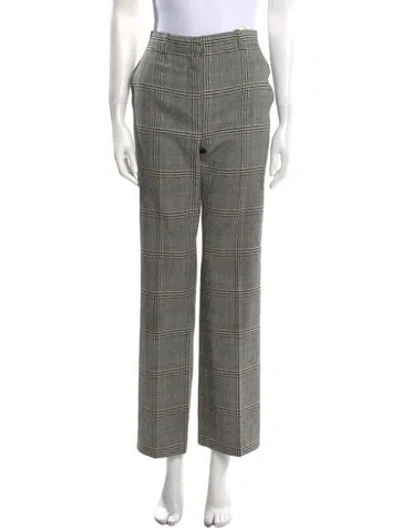 Pre-owned Versace Virgin Wool Wide Leg Pants In Black