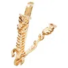 Versace Virtus Baroque Big V Logo Single Hair Clip In Gold