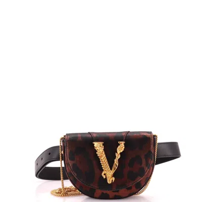 Versace Virtus Belt Bag Printed Fabric In Multi