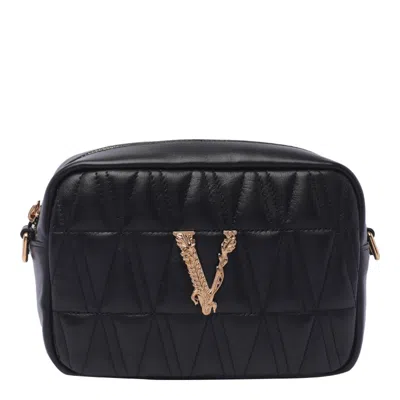 Versace Virtus Crossbody Bag In Black