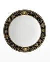 Versace Virtus Gala Black Rim Soup Bowl In Black