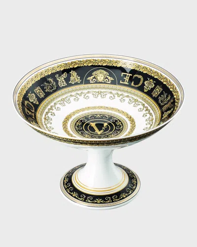 Versace Virtus Gala Footed Bowl In Multi