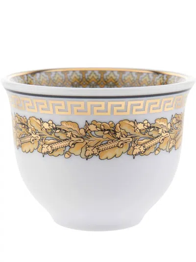 Versace Virtus Gala Set-of-six Cups In White/beige