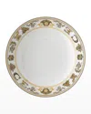 Versace Virtus Gala White Rim Soup Bowl In Brown