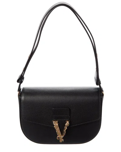 Versace Virtus Leather Shoulder Bag