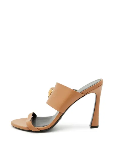 Pre-owned Versace Virtus Medusa-head Sandals In Neutral