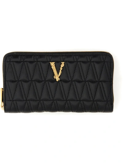 Versace "virtus" Portfolio In Black