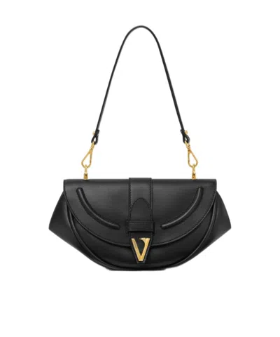 Versace Virtus Shoulder Bag In Black