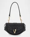 Versace Virtus Small Shoulder Bag In Black