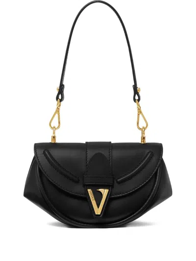 Versace Virtus Small Shoulder Bag In Black