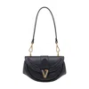 Versace Virtus Small Shoulder Bag In Black