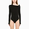 Versace Off-shoulder Long-sleeve Bodysuit