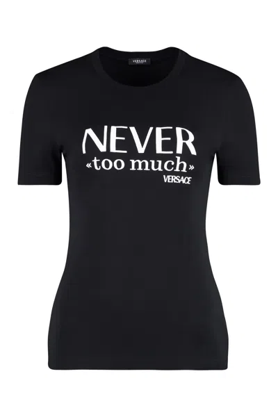 VERSACE VISCOSE CREW-NECK T-SHIRT