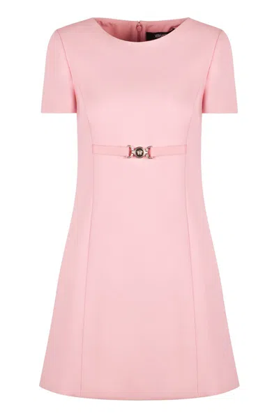 Versace Viscose Dress In Pink