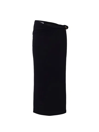 Versace Viscose Skirt With Torchon In Black